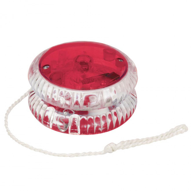 YO-YO LUMINEUX TRANSLUCIDE PERSONNALISÉ 'FLASHYO' - rouge
