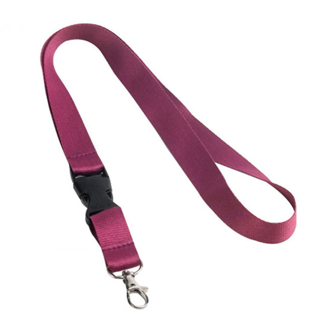 TOUR DE COU PUBLICITAIRE AVEC CLIP DETACHABLE 'LAZO' - violet