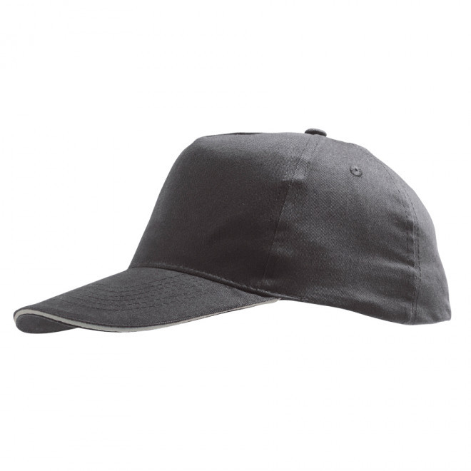 CASQUETTE PUBLICITAIRE ADULTE 'SUNNY' 180 GR/M² - gris foncé/gris clair
