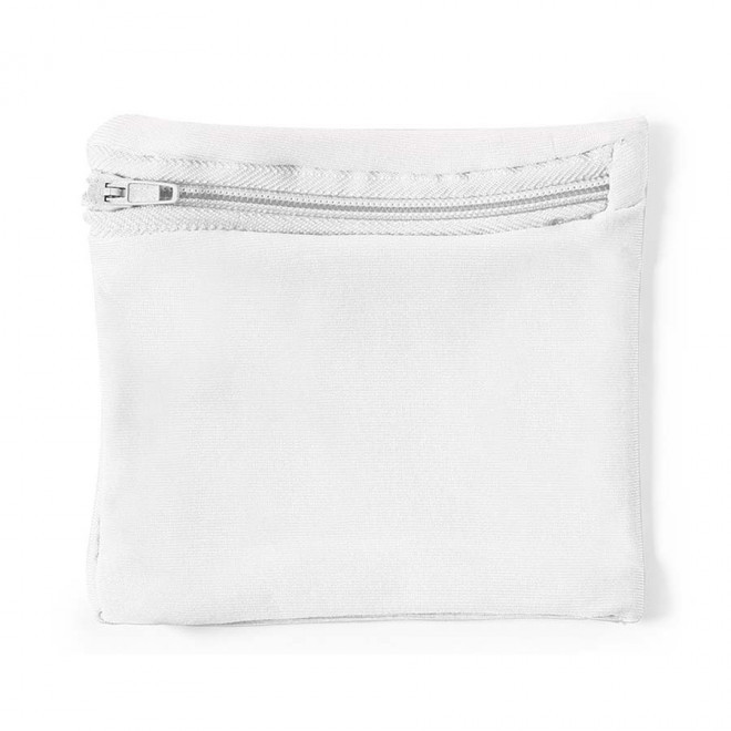 TOUR DE POIGNET PERSONNALISABLE MICROFIBRE 'FIBRA' - blanc