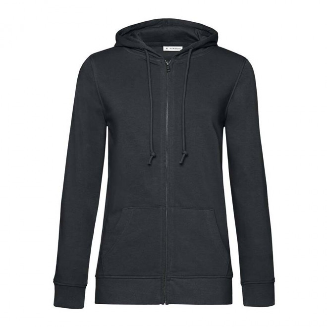 SWEAT ZIPPE PERSONNALISABLE FEMME B&C® 'HARISTO' - gris asphalt
