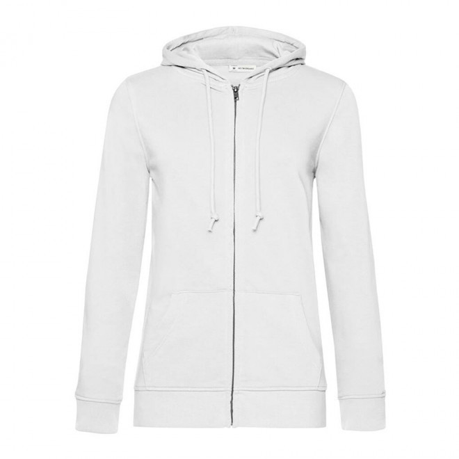 SWEAT ZIPPE PERSONNALISABLE FEMME B&C® 'HARISTO' - blanc