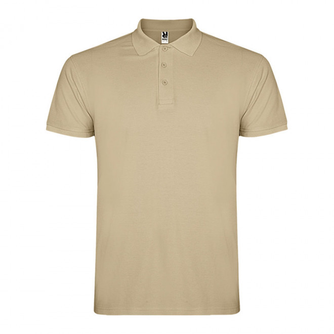 POLO PERSONNALISABLE MC HOMME 'STARLO' - sable