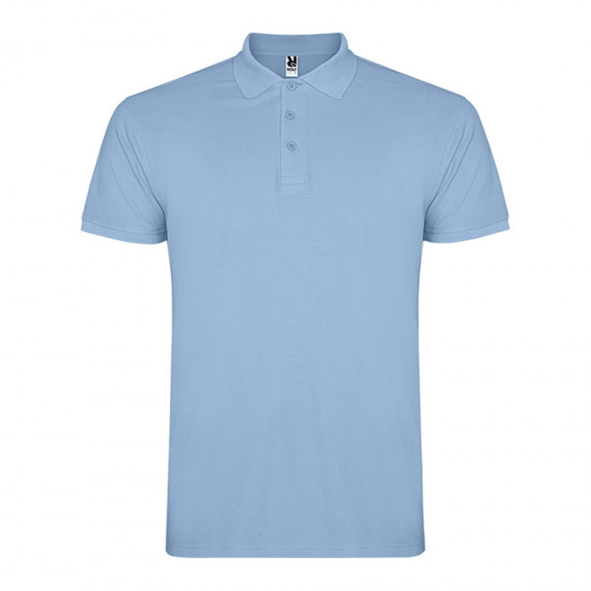 POLO PERSONNALISABLE MC HOMME 'STARLO' - bleu ciel