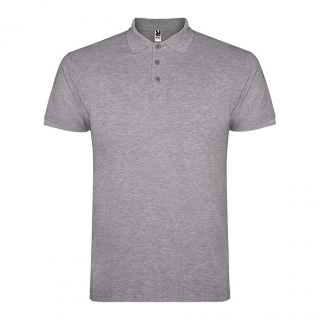 POLO PERSONNALISABLE MC HOMME 'STARLO' - gris chiné