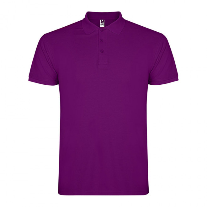 POLO PERSONNALISABLE MC HOMME 'STARLO' - pourpre