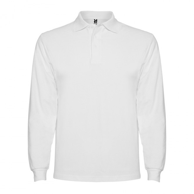 POLO PERSONNALISABLE ML HOMME BLANC 'ESTRELLO' - blanc