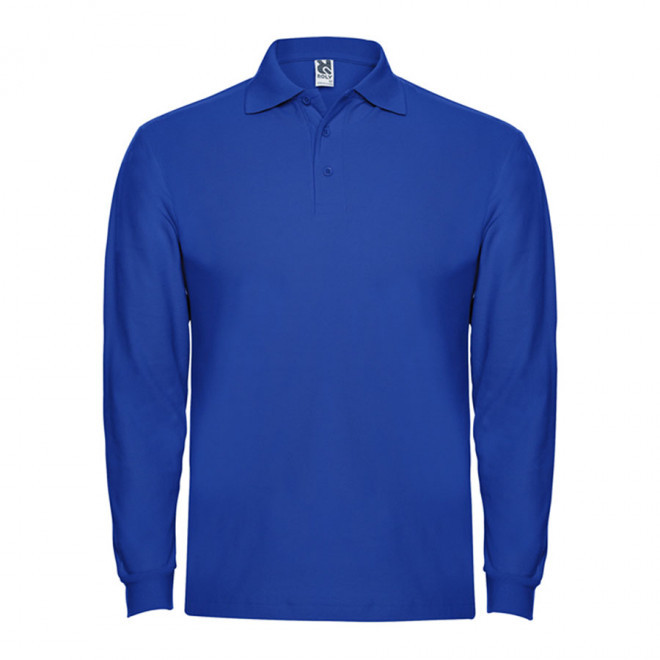 POLO PERSONNALISABLE ML HOMME 'ESTRELLO' - bleu royal