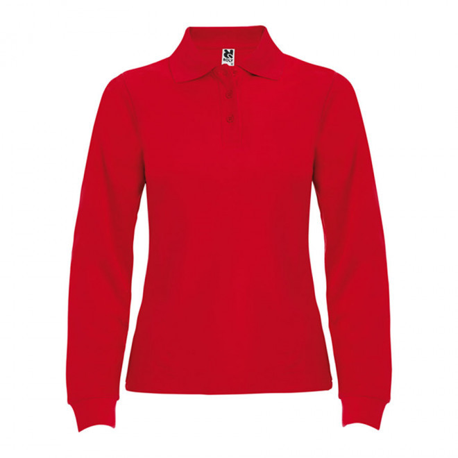 POLO PERSONNALISABLE ML FEMME 'ESTRELLO' - rouge