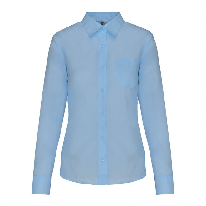 CHEMISE PUBLICITAIRE FEMME ML 'KARIBAN' - bleu ciel
