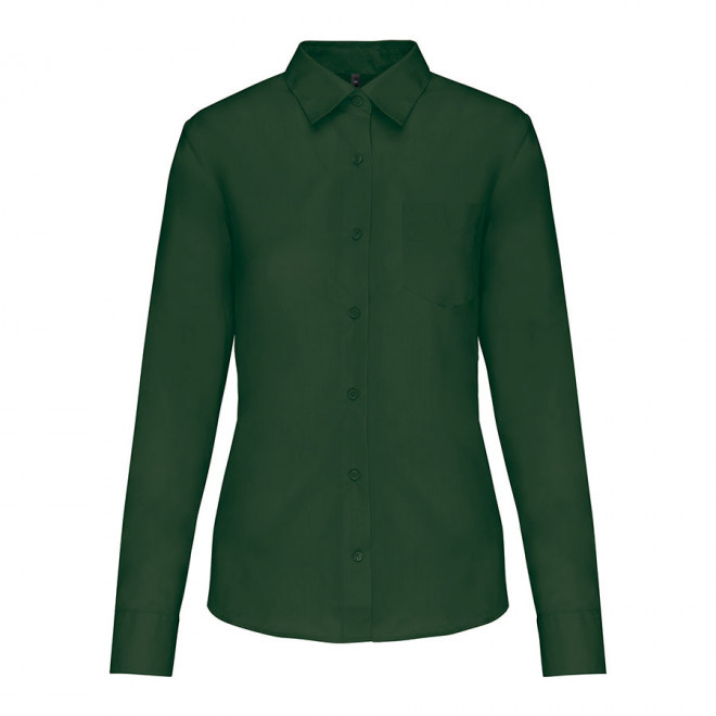CHEMISE PUBLICITAIRE FEMME ML 'KARIBAN' - vert forêt