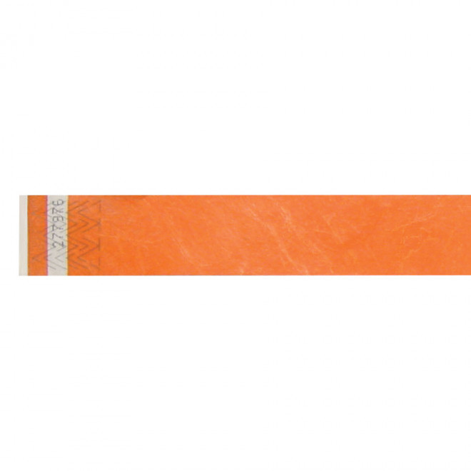BRACELET EN PAPIER TYVEK® PERSONNALISABLE 'GUEST' 2.5 - orange