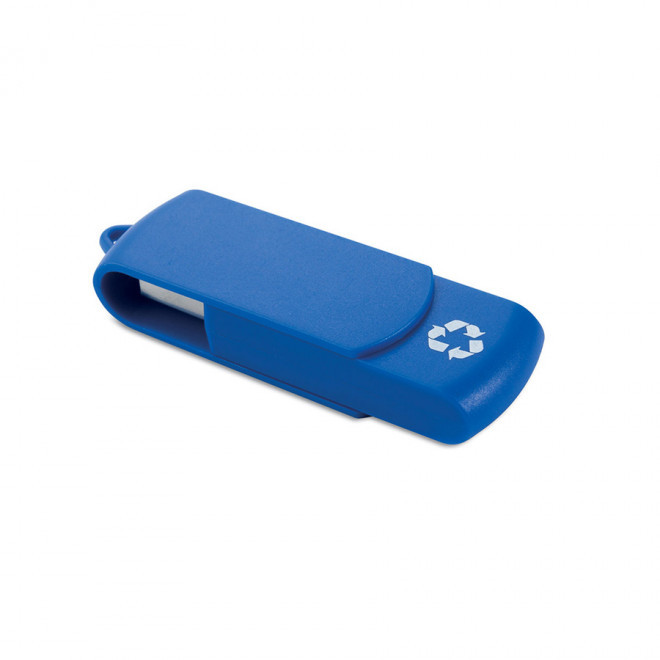 CLE USB PUBLICITAIRE 'RECYCLOFLASH' 1 GO A 8 GO - bleu