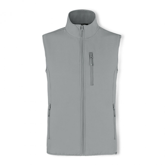 SOFTSHELL PERSONNALISABLE SANS MANCHE 300G 'SCARLO BW' - gris