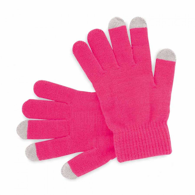 GANTS TACTILES PERSONNALISABLES ADULTE 'GANOU' - fuchsia