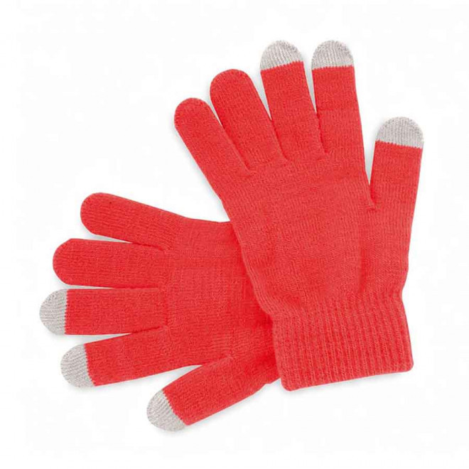 GANTS TACTILES PERSONNALISABLES ADULTE 'GANOU' - rouge