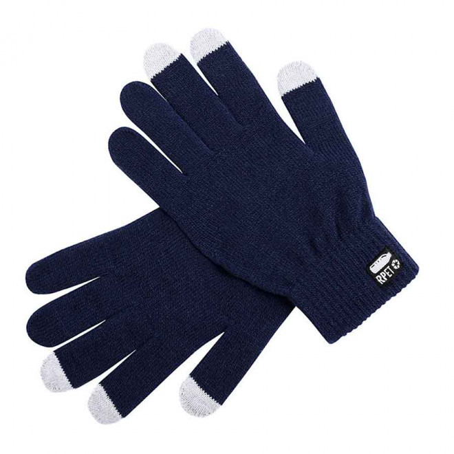 GANTS TACTILES PERSONNALISABLES 'GANOU RPET' - bleu marine