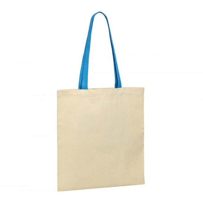 SAC COTON 220 G/M2 PERSONNALISABLE 'AURIANA PLUS' - bleu turquoise