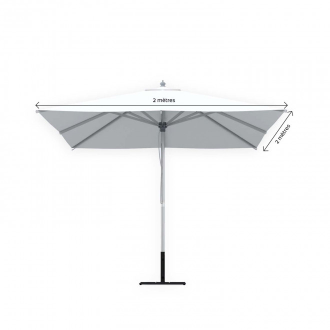 PARASOL ALUMINIUM CARRE 'SENTIDO QUADRI' - S : 2 x 2 m