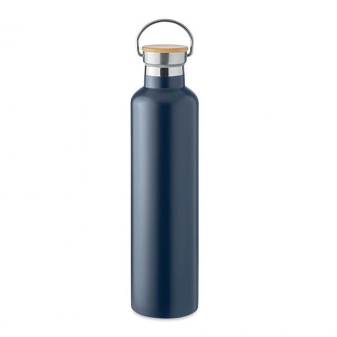 BOUTEILLE ISOTHERME PERSONNALISABLE 1L 'HOLLY' 4J - bleu mat
