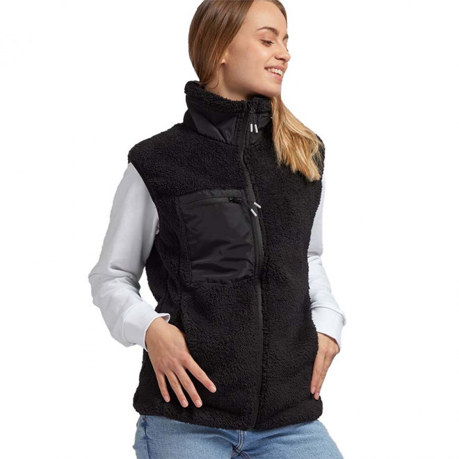 BODYWARMER PERSONNALISABLE FEMME SHERPA MUSTAGHATA® 'ONKA' - noir