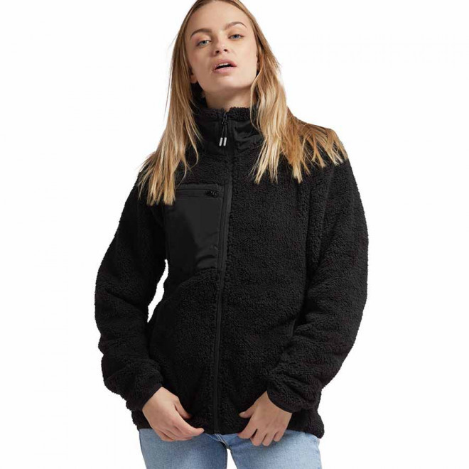 VESTE PERSONNALISABLE SHERPA FEMME MUSTAGHATA® 'ANOUK' - noir