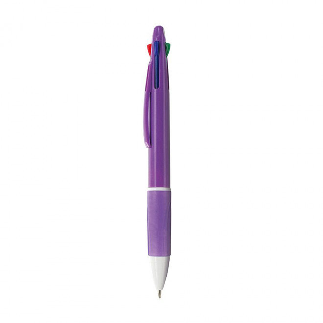 STYLO 4 COULEURS PERSONNALISABLE 'JENNY' - prune