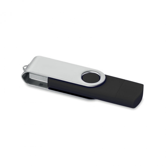 CLE USB OTG PERSONNALISABLE AVEC TYPE C ' TWISTER MATE' 4GO A 32GO - noir
