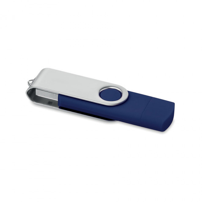 CLE USB OTG PERSONNALISABLE AVEC TYPE C ' TWISTER MATE' 4GO A 32GO - bleu