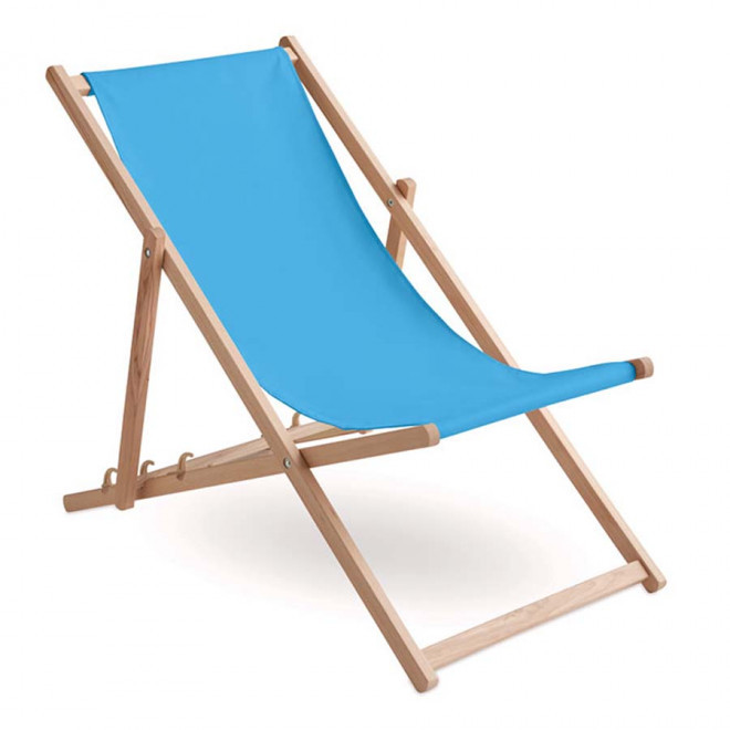 TRANSAT CHILIENNE PUBLICITAIRE EN BOIS 'SOLARO'  - bleu turquoise