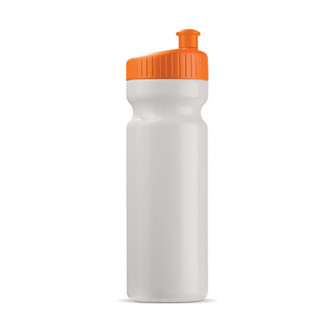 GOURDE OPAQUE PERSONNALISABLE 750ML 'TRAIL' 4J - blanc/orange
