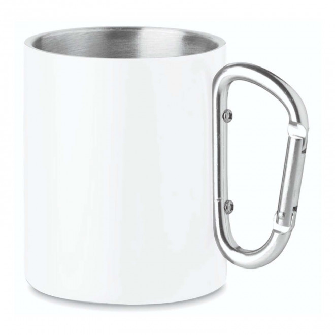 MUG PERSONNALISABLE MOUSQUETON 'MACKENZA SUBLI' - blanc