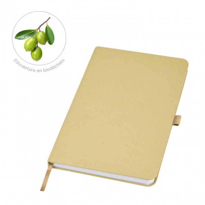 CARNET A5 PERSONNALISE BIODECHETS 'SULEA' - vert olive