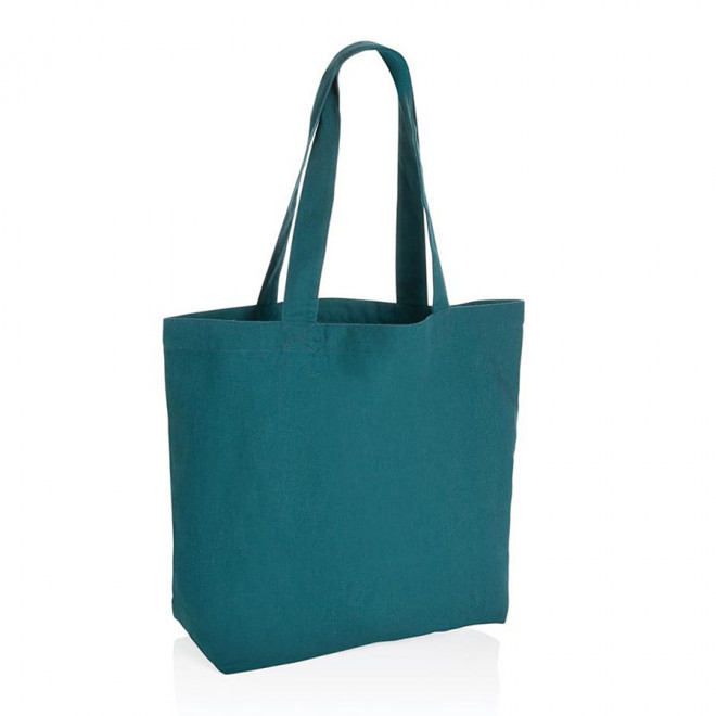 SAC SHOPPING PERSONNALISÉ EN TOILE 'BAKO' - bleu canard