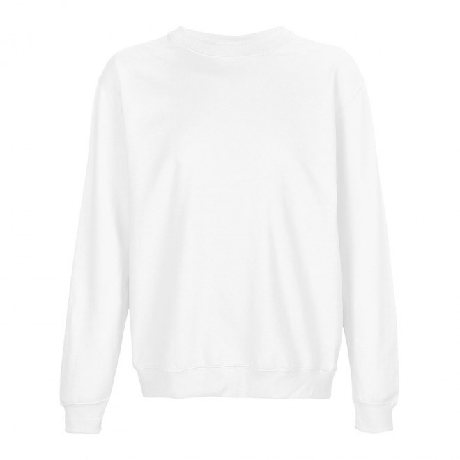 SWEAT COL ROND MIXTE PERSONNALISABLE 'COLUMBIA' - blanc