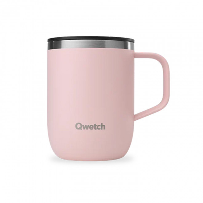 MUG ISOTHERME QWETCH PERSONNALISABLE 'TISANIERE MINI' - rose pastel