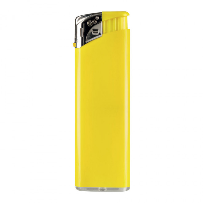 BRIQUET PERSONNALISÉ RECHARGEABLE PIEZO 'SATURNE' - jaune