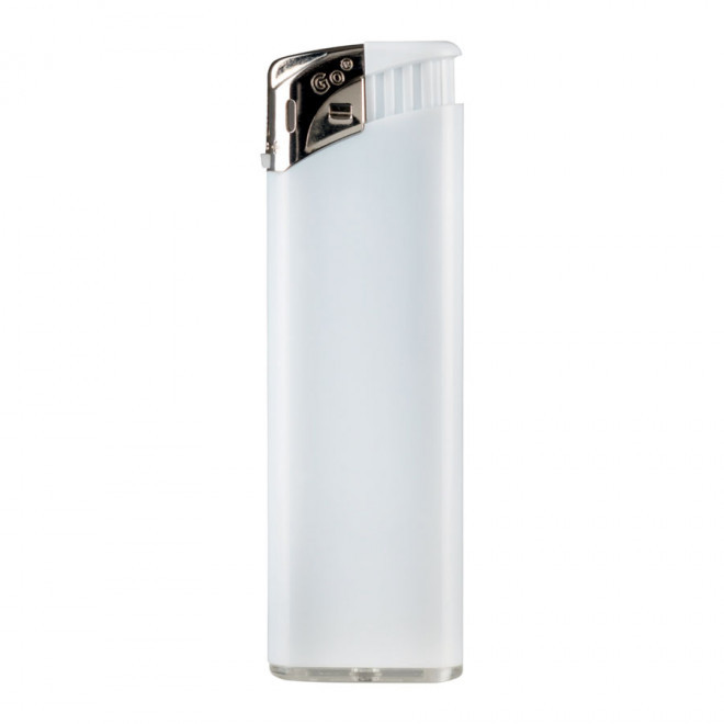 BRIQUET PERSONNALISÉ RECHARGEABLE PIEZO 'SATURNE' - blanc