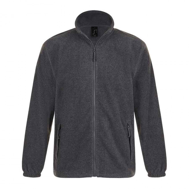VESTE POLAIRE PUBLICITAIRE ZIPPEE HOMME 'NORTH' EXPRESS 72H - gris chiné