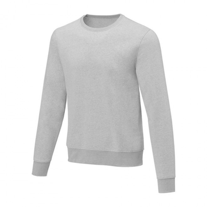 SWEAT PUBLICITAIRE COL ROND HOMME 'ZERIO' 4J - gris clair