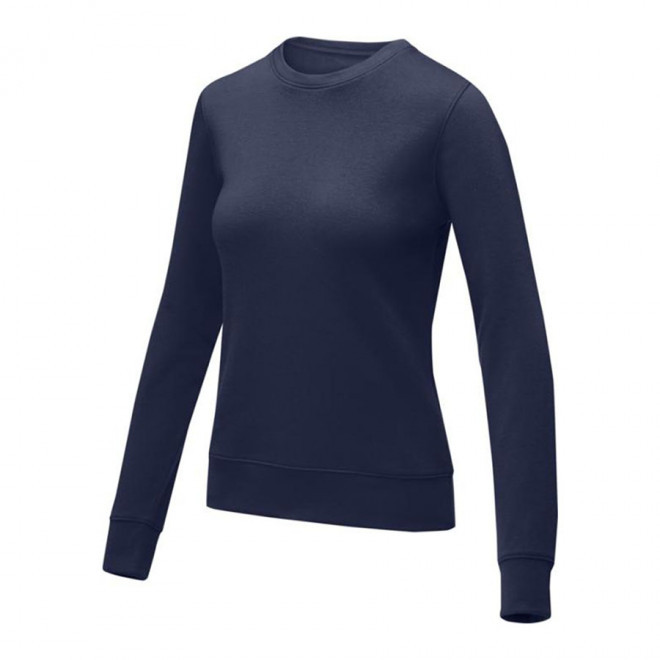 SWEAT PUBLICITAIRE COL ROND FEMME 'ZERIO' 4J - bleu marine