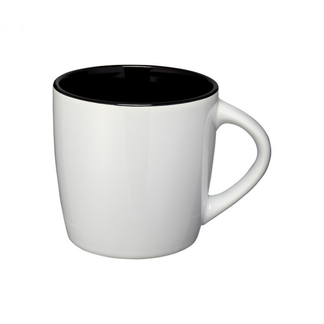 MUG PERSONNALISÉ EN CÉRAMIQUE 'COLLY' RAPIDE 4 JOURS - blanc/noir