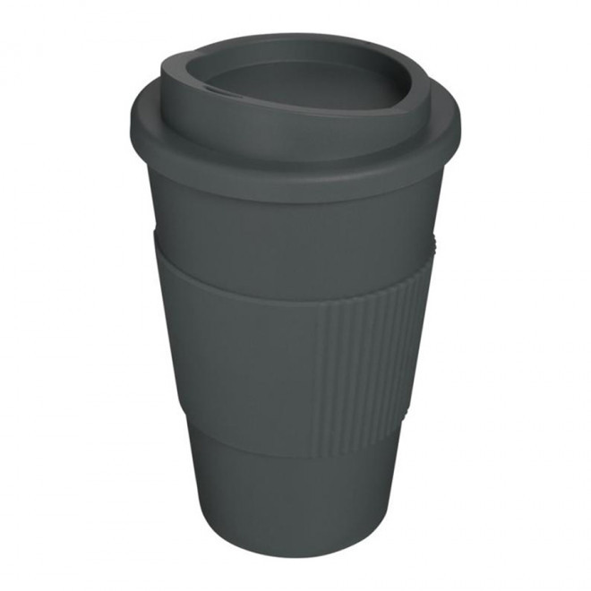 GOBELET PUBLICITAIRE GRIP ISOTHERME AMERICANO® 350 ML 'PULI' - gris