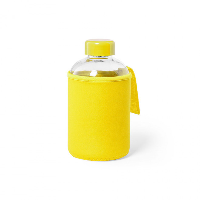 BOUTEILLE PUBLICITAIRE EN VERRE 600 ML 'BERTAH' - jaune