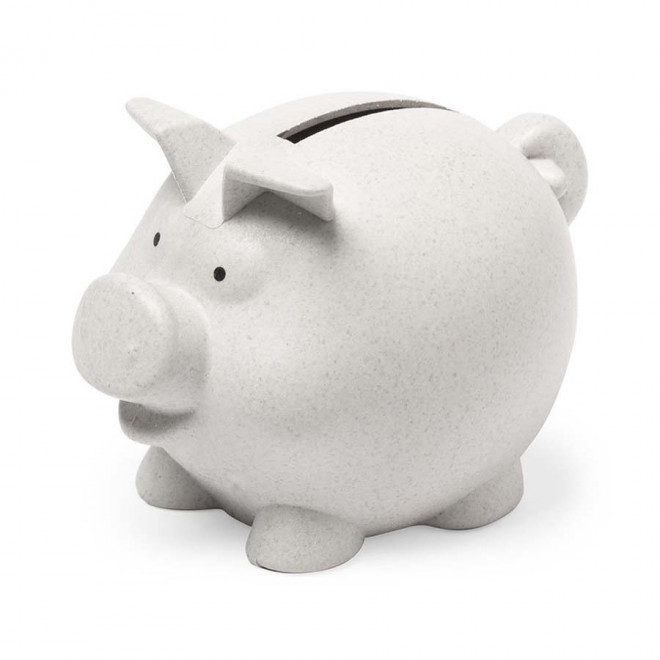 TIRELIRE COCHON PUBLICITAIRE 'FILRON'  - naturel