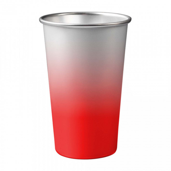 GOBELET MAGIQUE EN ALU RECYCLE 45CL PERSONNALISABLE 'DIVERTY' - rouge