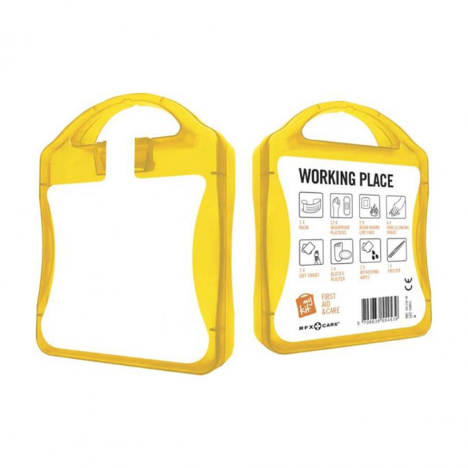 KIT DE SECOURS PUBLICITAIRE 'MY KIT TRAVAIL' - jaune