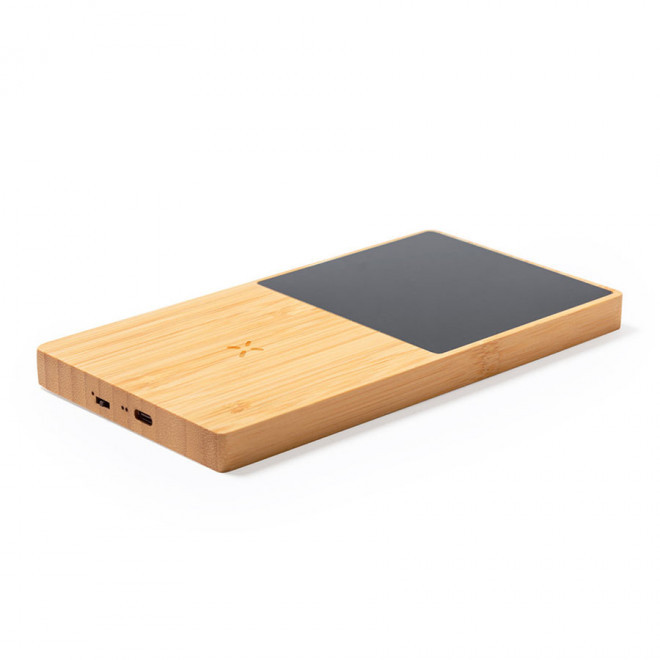 CHAUFFE TASSES AVEC CHARGEUR PUBLICITAIRE 'DENSON'  - bambou