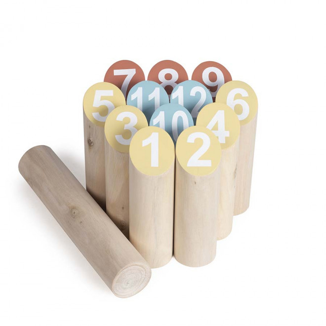 JEU DE QUILLES PUBLICITAIRE 'MOLDA' - bois clair