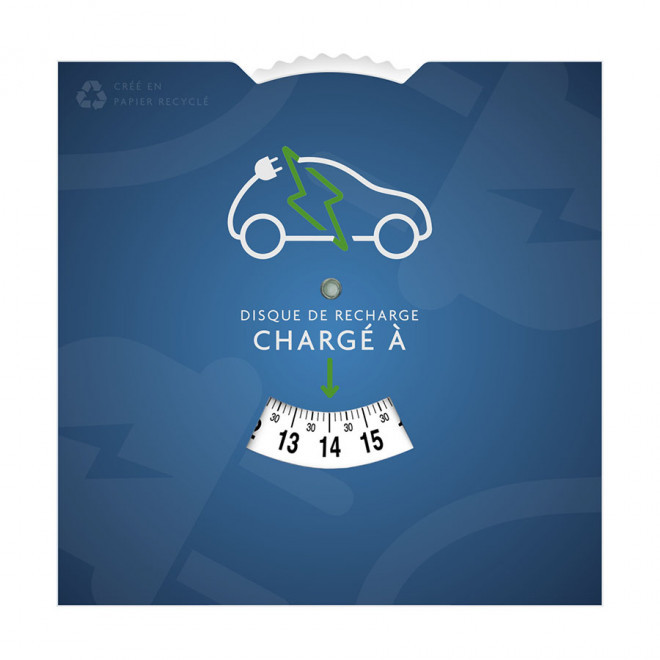 DISQUE STATIONNEMENT PUBLICITAIRE 'APARKA ELEC' - bleu